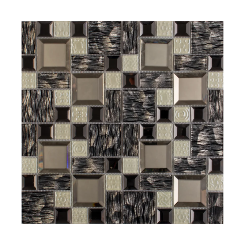 MALLA DE VIDRIO CON PLATING ZARAGOZA 30X30CM (CAJA 2.04M2)22PZ