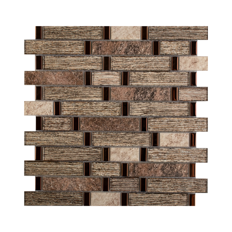 MALLA DE VIDRIO CON PLATING ESTOCOLMO 30X30CM (CAJA 1.8M2)20PZ