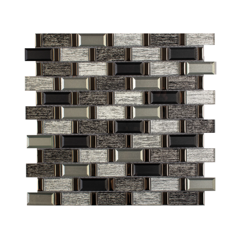 MALLA DE VIDRIO CON PLATING TURIN 30X30CM (CAJA 1.8M2)20PZ