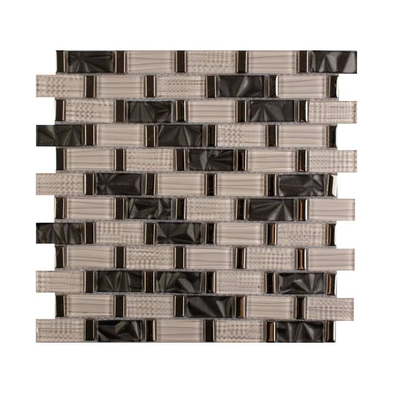 MALLA DE VIDRIO CON PLATING UDINE 30X30CM (CAJA 1.8M2)20PZ