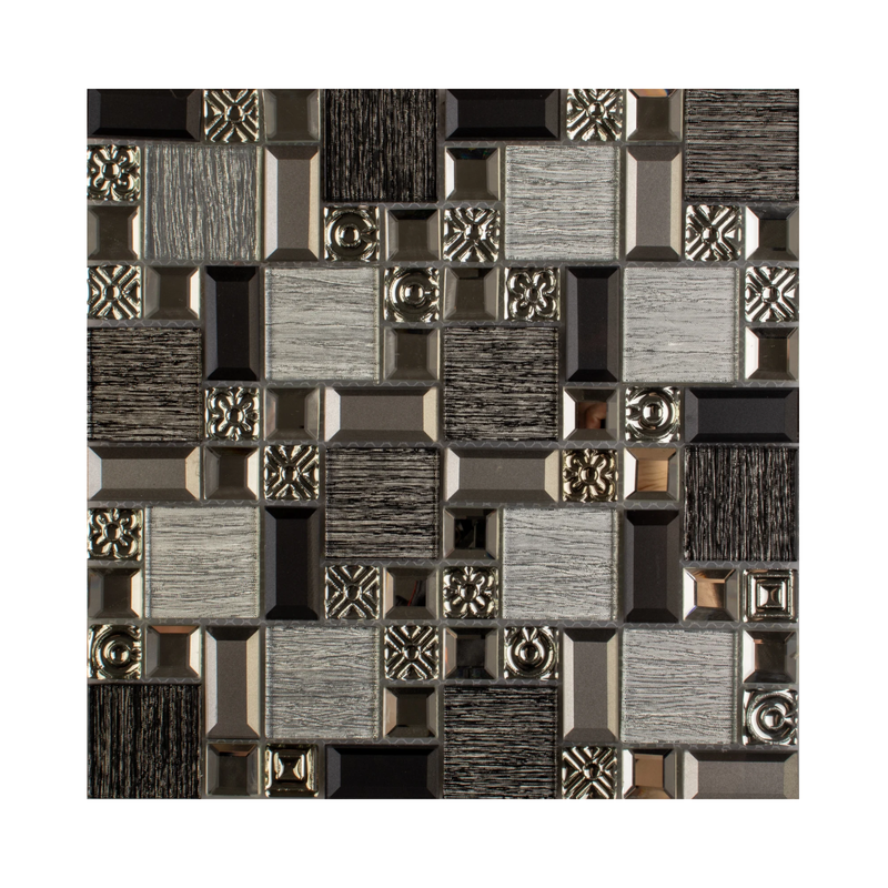MALLA DE VIDRIO CON PLATING VARSOVIA 30X30CM (CAJA 1.8M2)20PZ