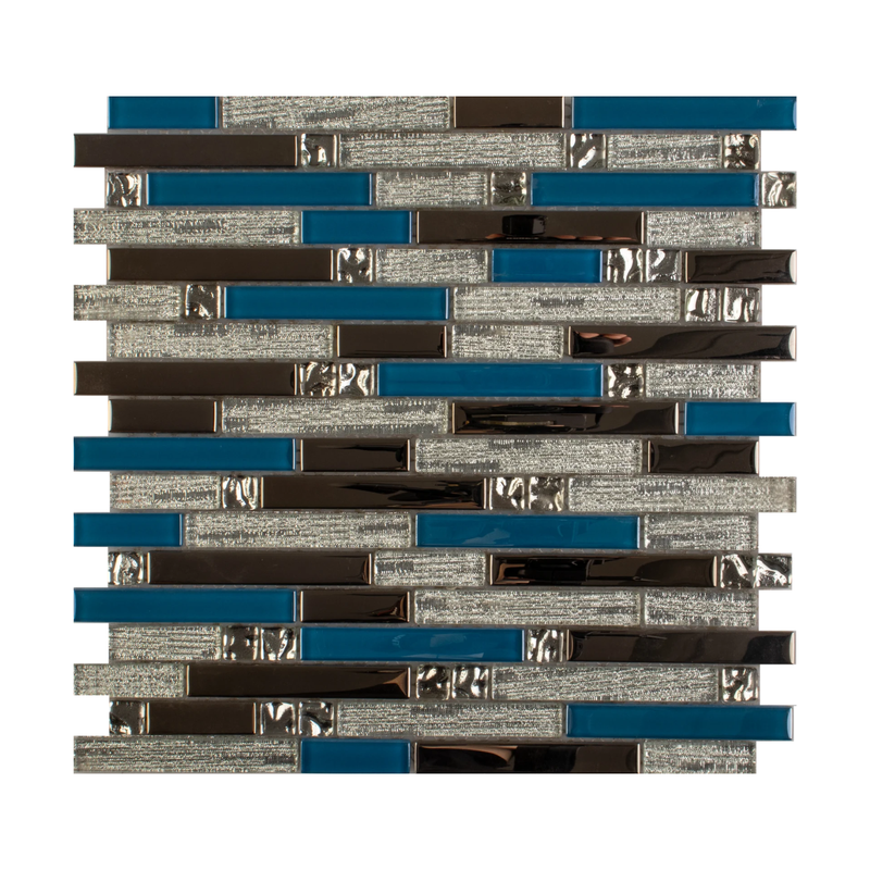 MALLA DE VIDRIO CON PLATING ITALIA AZUL 30X30CM (CAJA 1.35M2)20PZ