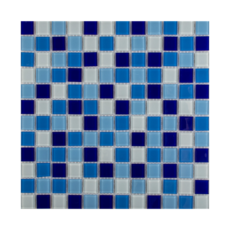 MALLA DE VIDRIO CON PLATING AQUAMARINA 30X30CM (CAJA 1.98M2)22PZ