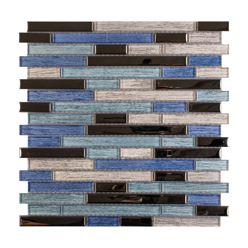 MALLA DE VIDRIO CON PLATING MALAGA 30X30CM (CAJA 1.35M2)20PZ