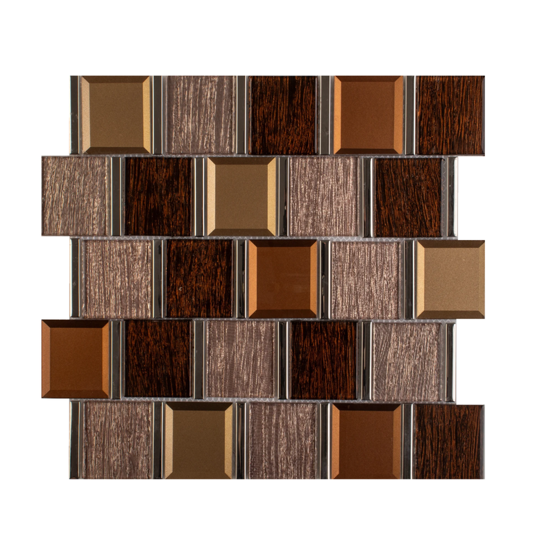 MALLA DE VIDRIO CON PLATING TENERIFE 30X31CM (CAJA 1.86M2)20PZ