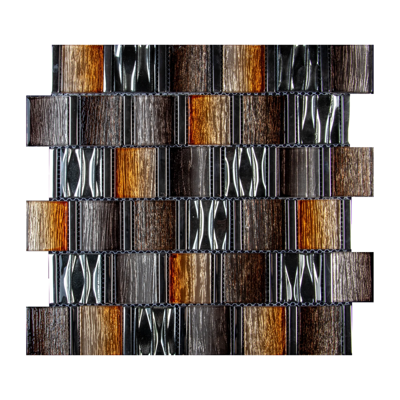 MALLA DE VIDRIO CON PLATING ALBACETE 30X31CM (CAJA 1.86M2)20PZ
