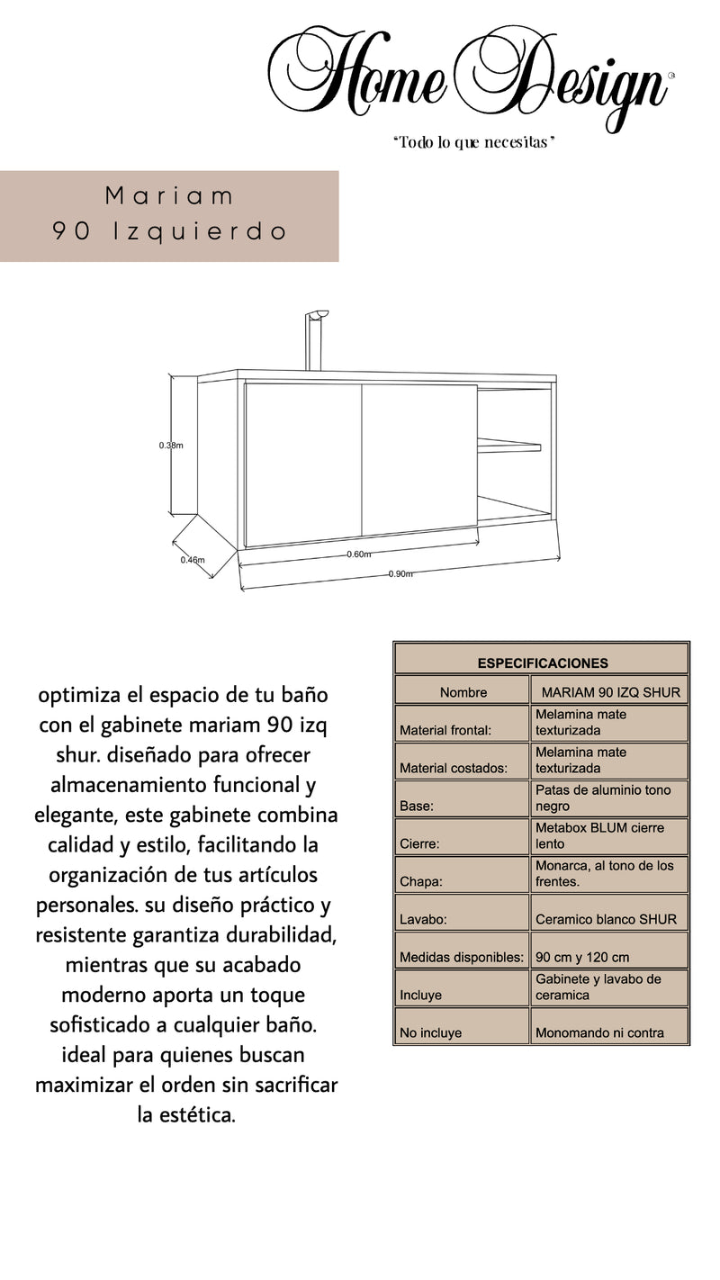 GABINETE PARA BAÑO MARIAM