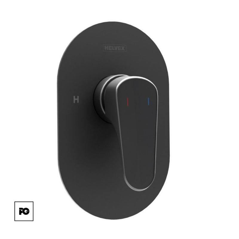 MONOMANDO REGADERA SIN DESVIADOR POTENZA EBANO POT-200-EB