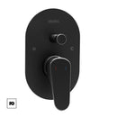 MONOMANDO REGADERA CON DESVIADOR POTENZA EBANO POT-201-EB