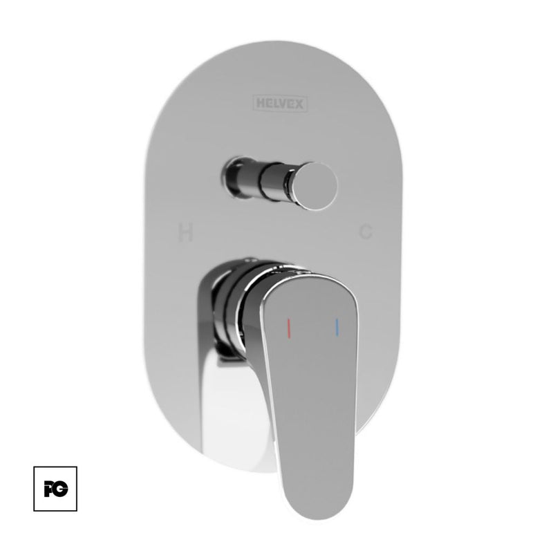 MONOMANDO REGADERA CON DESVIADOR POTENZA CROMO POT-201