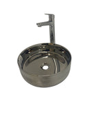 LAVABO CERAMICO DE SOBREPONER MOD.NOGAL PLATEADO NATIA