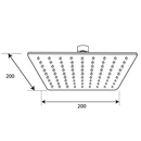 REGADERA CUADRADA 20 X 20 CM NEGRO MATE TB90.902N