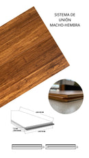 PISO DE BAMBOO SOLIDO STRAND WOVEN 14MM (915*96*14 MM CAJA DE 2.10 M2)