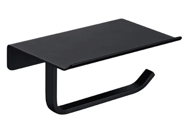 PORTAROLLO CON REPISA NEGRO MATE B14.469NM