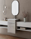 TOCADOR CON LAVABO SIN REBOSADERO MOD. CEDRO GRIS NATIA