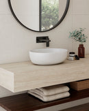 LAVABO CERAMICO DE SOBREPONER FRESNO BLANCO BRILLANTE NATIA