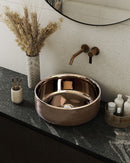 LAVABO CERAMICO DE SOBREPONER MOD.NOGAL ORO ROSADO NATIA