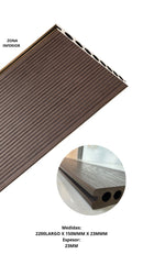 MADERAS PARA EXTERIOR DECK DE PVC BROWN (CAJA DE 1.32 M2)