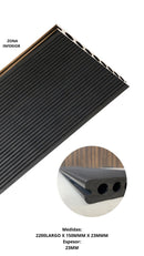 MADERA PARA EXTERIOR DECK DE PVC BLACK (CAJA DE 1.32 M2)