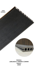 MADERAS PARA EXTERIOR DECK DE PVC LIGHT GREY(CAJA DE 1.32 M2)