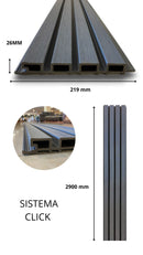 LAMBRIN EXTERIOR WPC SMOKE GREY 2900X219X26MM PZA=0.6351 M2