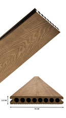 MADERA PARA EXTERIOR DECK DE PVC CAPUCCINO (CAJA DE 1.32 M2)