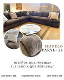 SALA FARYL 22E EN TONO CAFE CONFOR.