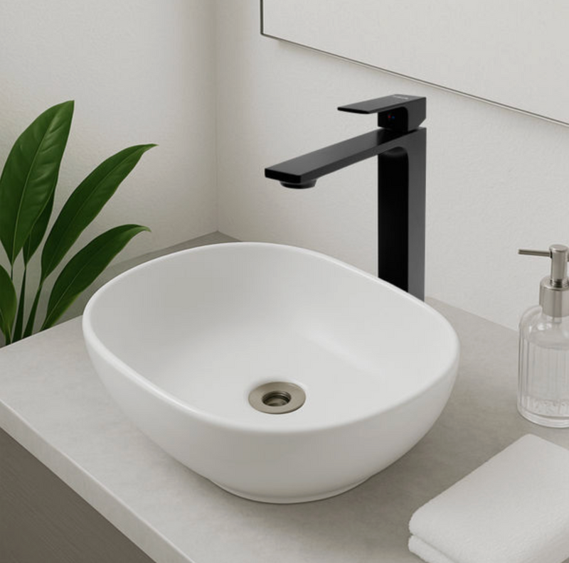 MONOMANDO ALTO PARA LAVABO TB41.031NEGRO MATE