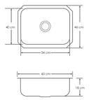 TARJA CLASICA SUBMONTAR CS300 60*46 CM 18 CM