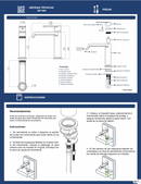 MONOMANDO CORTO PARA LAVABO TB33.011NEGRO