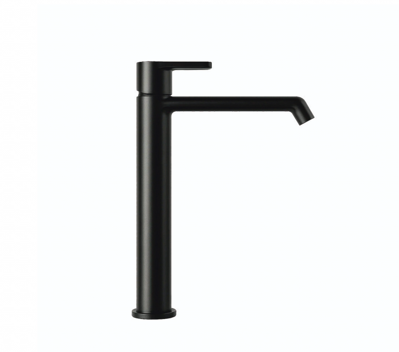 MONOMANDO ALTO PARA LAVABO LATÓN NEGRO MATE  TB33.031NEGRO