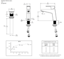 MONOMANDO CORTO PARA LAVABO SQUADRA CROMO. INCLUYE CONTRA DE REJILLA 5.7 L ECOLVEX E-929-EVX