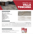 PISO PORCELANICO VILLA TOSCANA PEARLA ESMALTADO 150X75(CAJA 1.12m2)1PZ