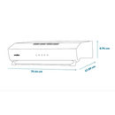 CAMPANA DE PARED 80CM INOXIDABLE IO MABE - IOPU801SSX0