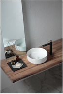 LAVABO CERAMICO DE SOBREPONER MOD.LAUREL BLANCO MATE NATIA
