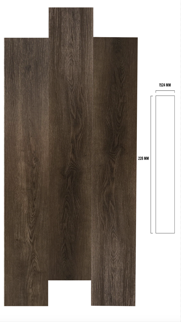 PISO VINILICO SPC BROS 6.5MM FLOORING #6625 WALNUT DARK 1524X228X6.5MM(2.08M2XCAJA)