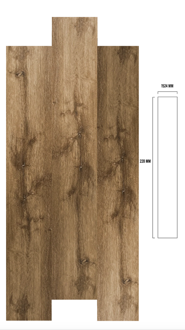 PISO VINILICO SPC BROS 6.5MM FLOORING #6627 COFFEE 1524X228X6.5MM(2.08 M2XCAJA)
