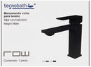 MONOMANDO CORTO PARA LAVABO TB41.011 NEGRO MATE