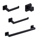 JUEGO DE 4 ACCESORIOS PARA BAÑO TB41.030NEGRO MATE