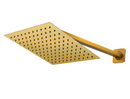 REGADERA CUADRADA CON BRAZO BRUSHED GOLD TB43.902BG