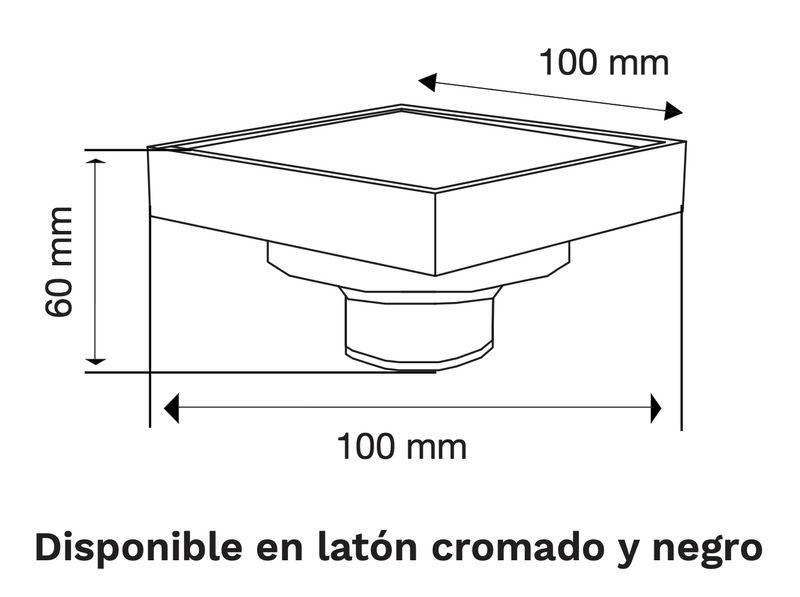 COLADERA CUADRADA 10X10 BLACK 90.5003N
