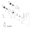 MEZCLADORA INDIVIDUAL DE EMPOTRAR PARA REGADERA DE SOLDAR SPACIO CRE-SP-01