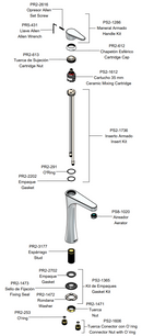 MONOMANDO DE LAVABO ALTO DECO MO8X-DC01-6