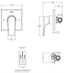 MONOMANDO DE REGADERA SIN DESVIADOR CROMO MOR-QA-01