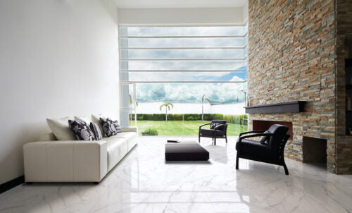 PISO PORCELANICO STATUARIO MATE BLANCO 60X120 (CAJA 1.44 M2 )