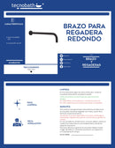 BRAZO PARA REGADERA REDONDO TB01.221 NEGRO