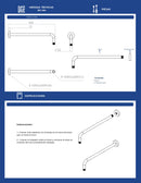 BRAZO PARA REGADERA REDONDO TB01.221 NEGRO