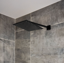 REGADERA CUADRADA CON BRAZO TB41.902NEGRO MATE