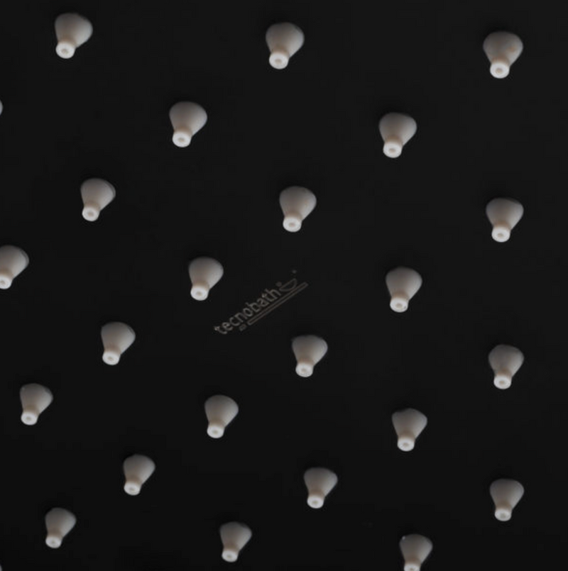 REGADERA CUADRADA CON BRAZO TB41.902NEGRO MATE