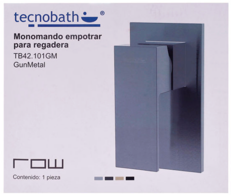 MONOMANDO EMPOTRAR PARA REGADERA GRIS OXFORD TB42.101GM